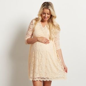 Boho Lace Maternity Pinkblush Dress